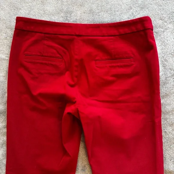 Banana Republic Red Flare Trousers Pants - Cotton Mix - Size 8 - Picture 12 of 13
